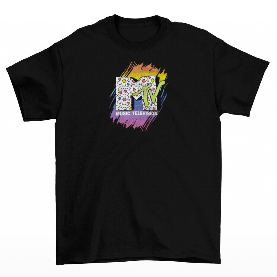 Kaos Pria Custom - MTV Gradient Brush Logo