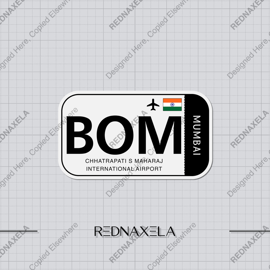 

Stiker Vinyl Chhatrapati S Maharaj International Airport Code BOM Sign Sticker
