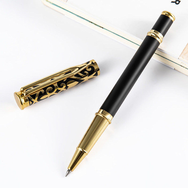 

1 PC Black Metal Ballpoint Pen Business Writing Signing Calligraphy Pens Gift Office School Student Stationary Supplies 03750