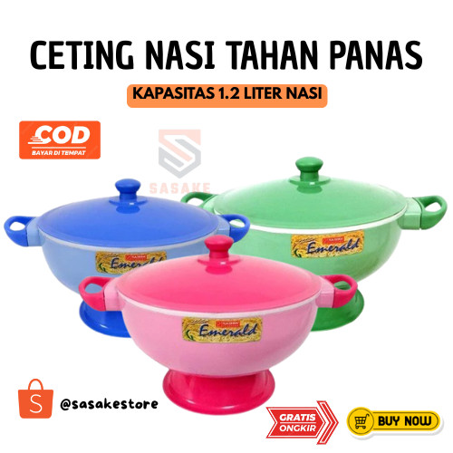 TEMPAT NASI / CETING NASI TAHAN PANAS MODEL THERMOS KHAISHA EMERALD