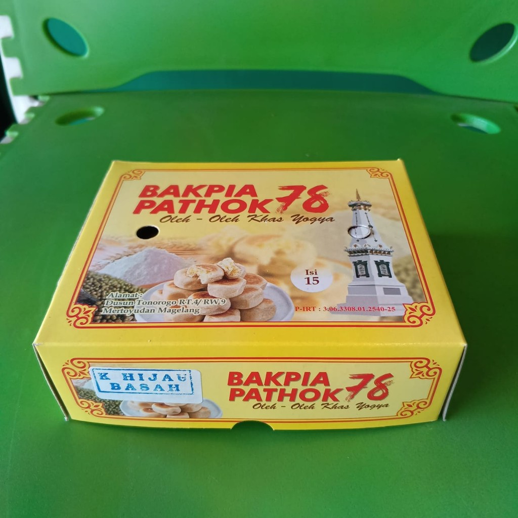 Bakpia Pathok 78 - Bakpia Basah Kacang Hijau isi 15 Free Vakum Khas Jogja