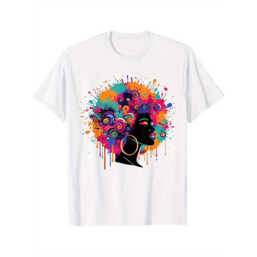 Kaos Juneteenth Black Queen Afrika - Katun 100%, Desain Afrika, Lengan Pendek, Nyaman untuk Semua Mu