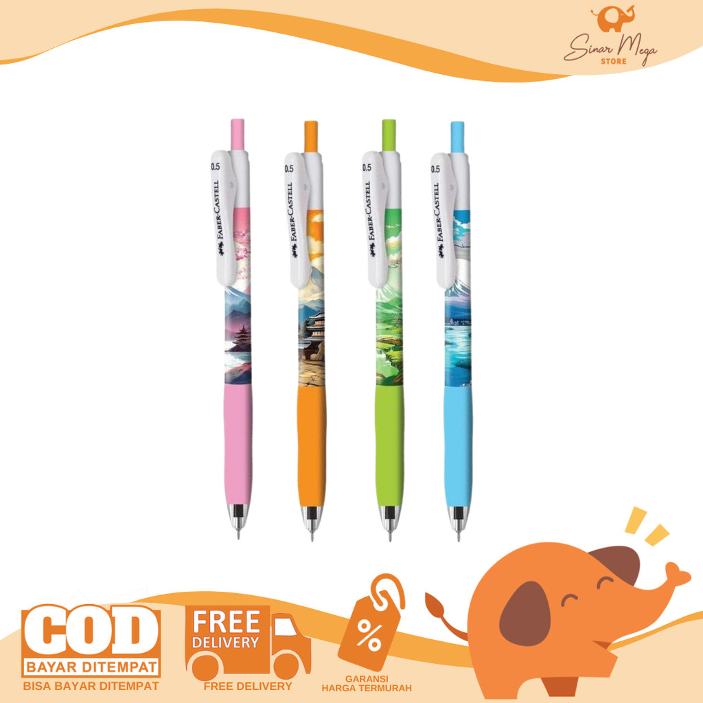 

Faber Castell Arte Gel Japan Series – Pulpen Gel 0.5mm Tinta Hitam | Stylish & Halus | Retractable