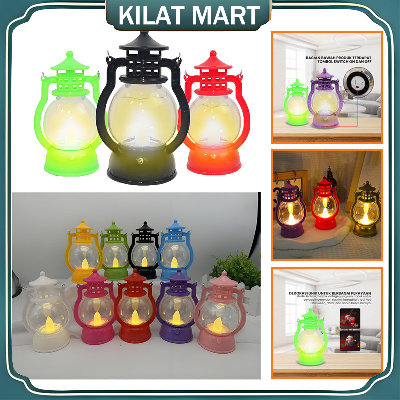 （Barang Spot）Lampu Tidur Lentera Lilin Halloween Natal Elektrik / Lentera Mini Souvenir / Lentera Mi
