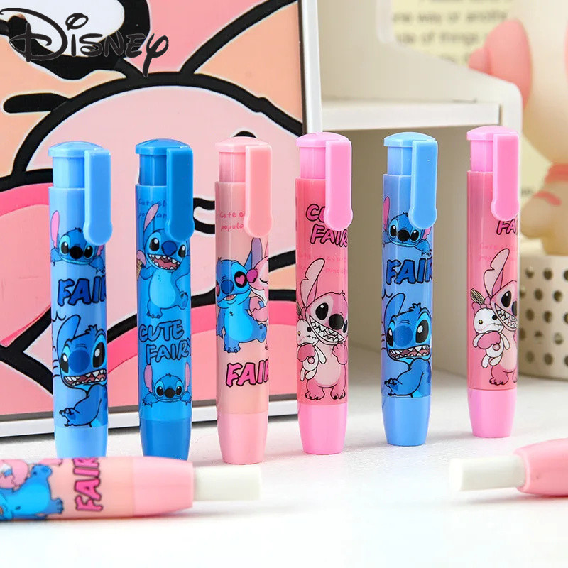 

Random 1pc Disney Anime Stitch Eraser Kawaii Stitch Angel Press Eraser Cartoon Student Stationery School Office Supplies Gifts