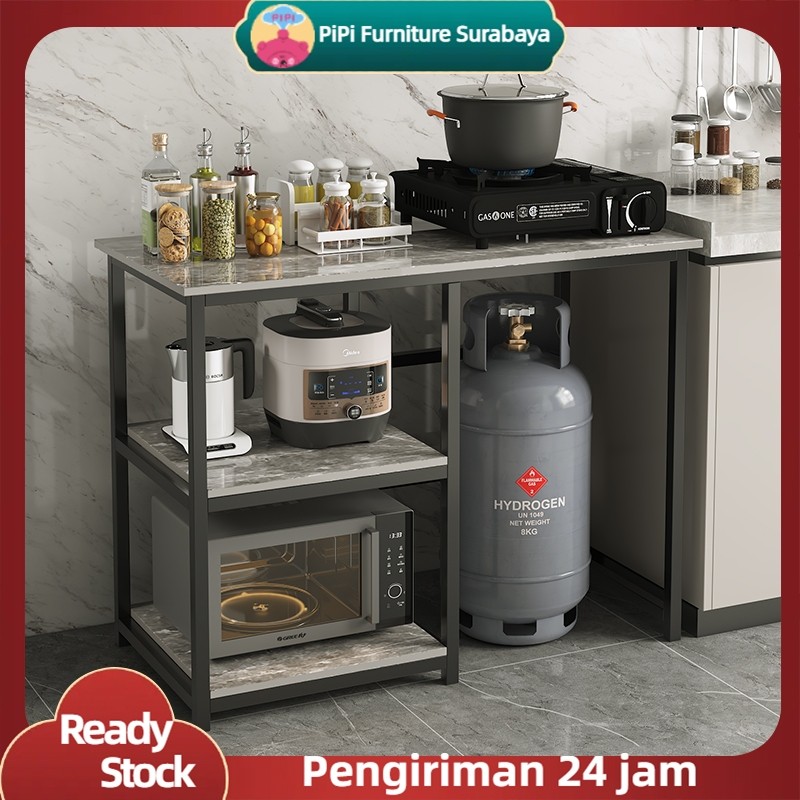 Pipi FurnitureMeja Kompor 2 Tungku / Rak Kompor 2 Tungku / Meja Kompor Gas 2 Tungku Rak Kompor 3 Sus