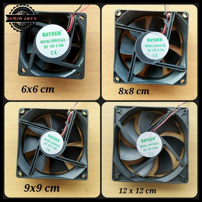 Kipas dc 12 volt fan dc 12 volt - 12x12 cm