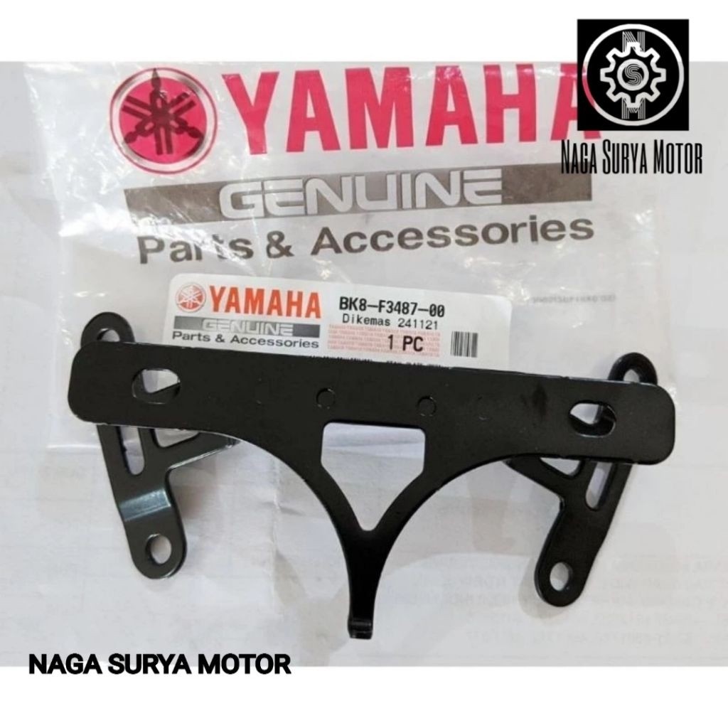 Bracket braket dudukan plat nomor depan Yamaha Vixion R BK8-F3487-00 ORI YGP