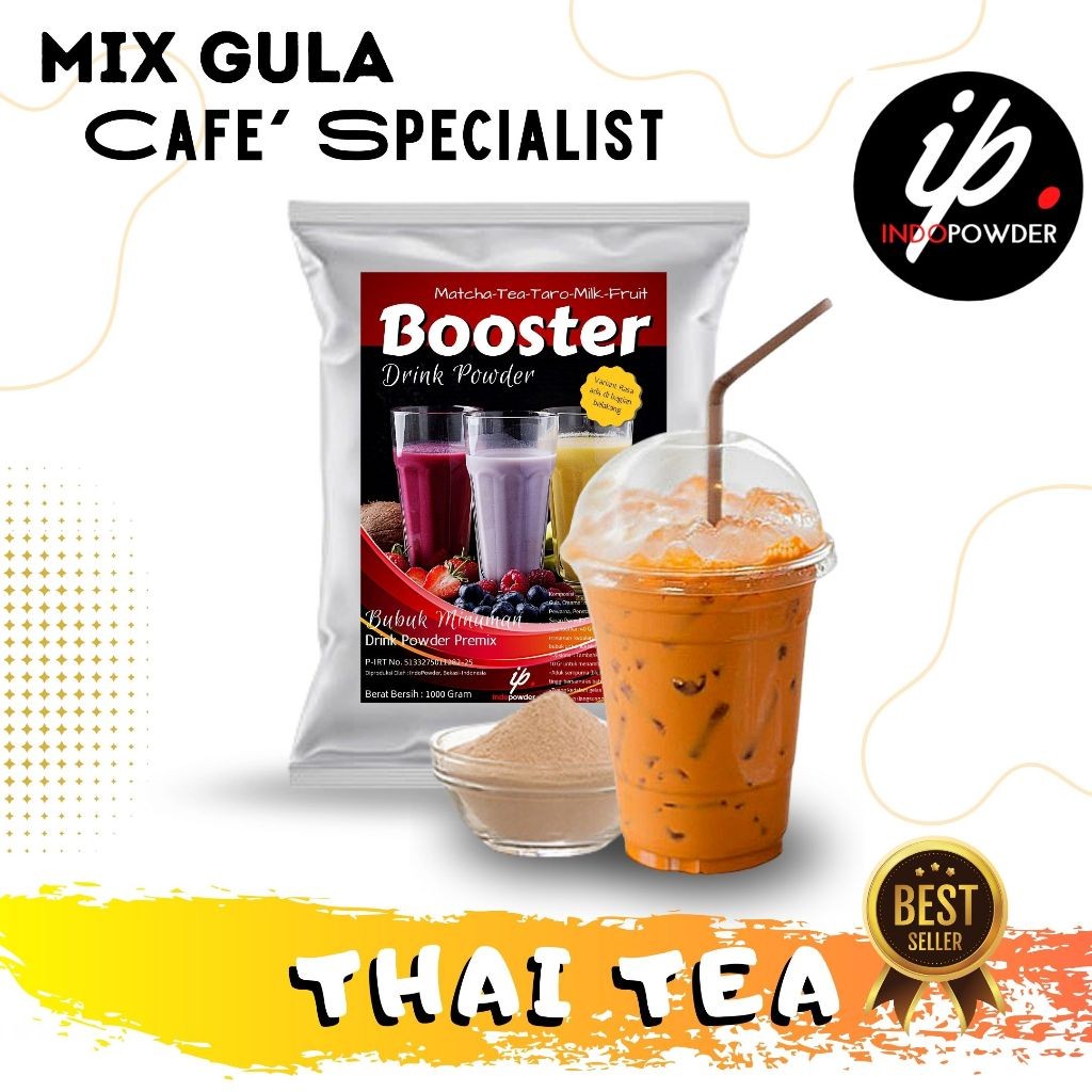 

Indopowder - Bubuk Minuman THAI TEA 1Kg Untuk Cafe, Waralaba, Resto dan Usaha Minuman Kekinian