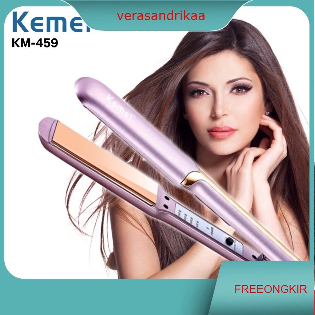 Catokan Tourmaline Ceramic Kemei 459 ORIGINAL Pelurus dan Curly / Catokan Rambut ORI Kemei 459 KM