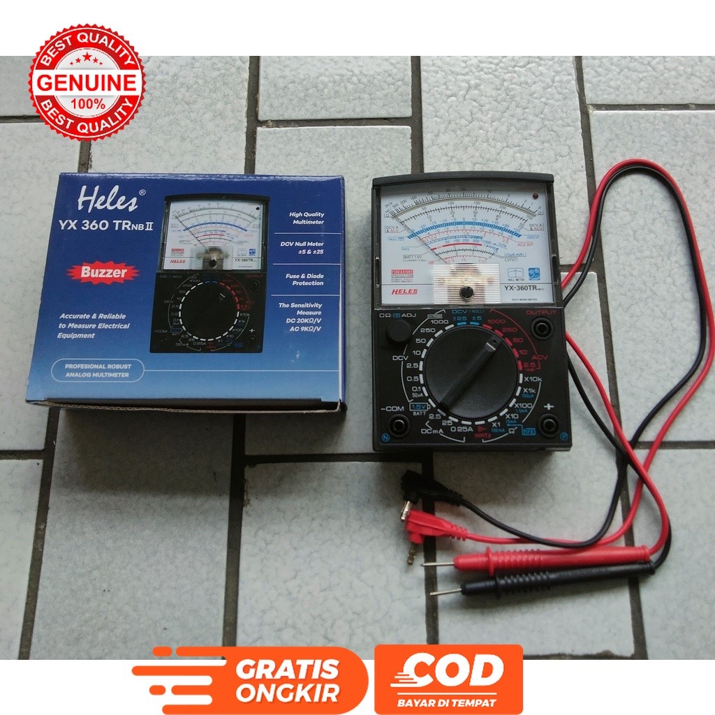 MULTI TESTER HELES YX-360TRNB ANALOG MULTITESTER METER AVOMETER YX 360 TRNB YX360 ASLI ORIGINAL