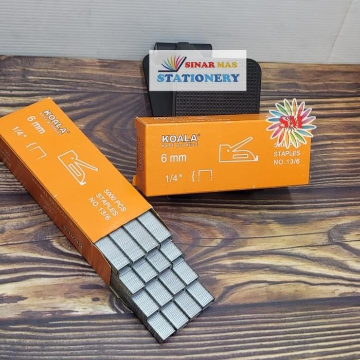 

Isi Stapler Staples Tembak 13/6 mm - 1/4 "GunTacker Refill (5000 pcs) by Fajar SA