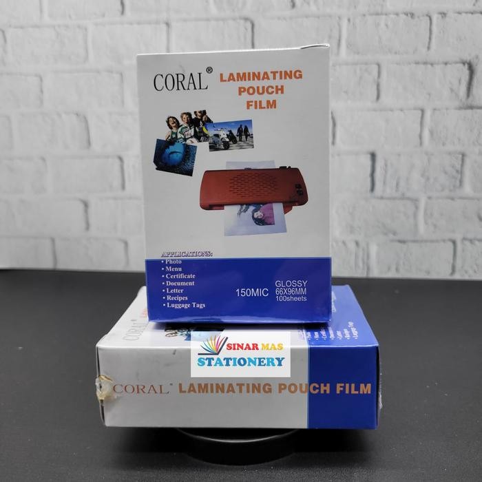

Coral Plastik Laminating 150 Micron Plastik Pres KTP SIM ID (100 lbr ) by Fajar SA
