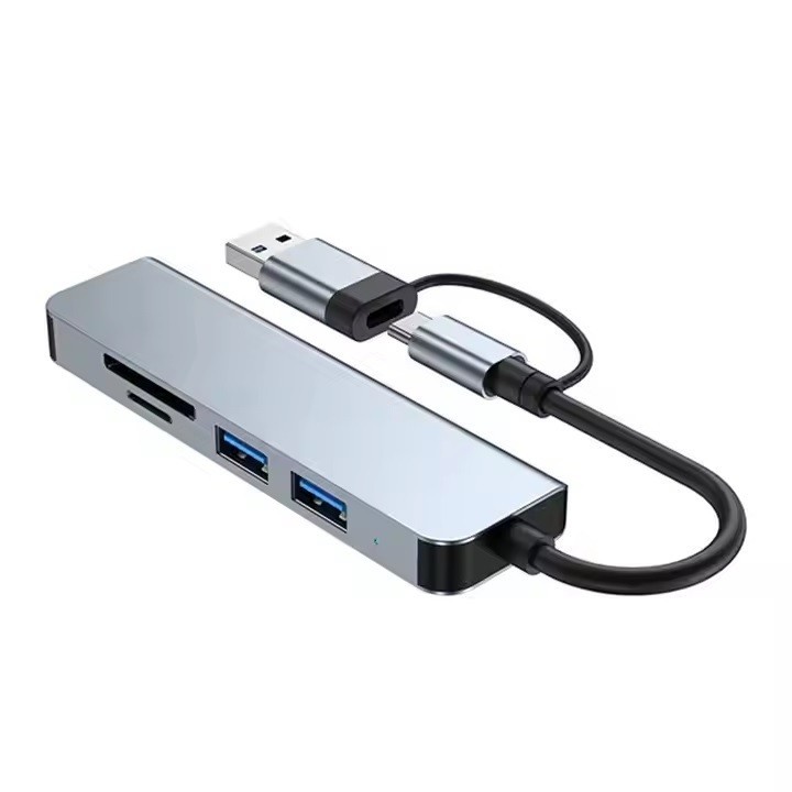 type-c combo 5in1 usb 3 port hub + sd + tf card reader type c tipe c hub with card reader 5 in 1