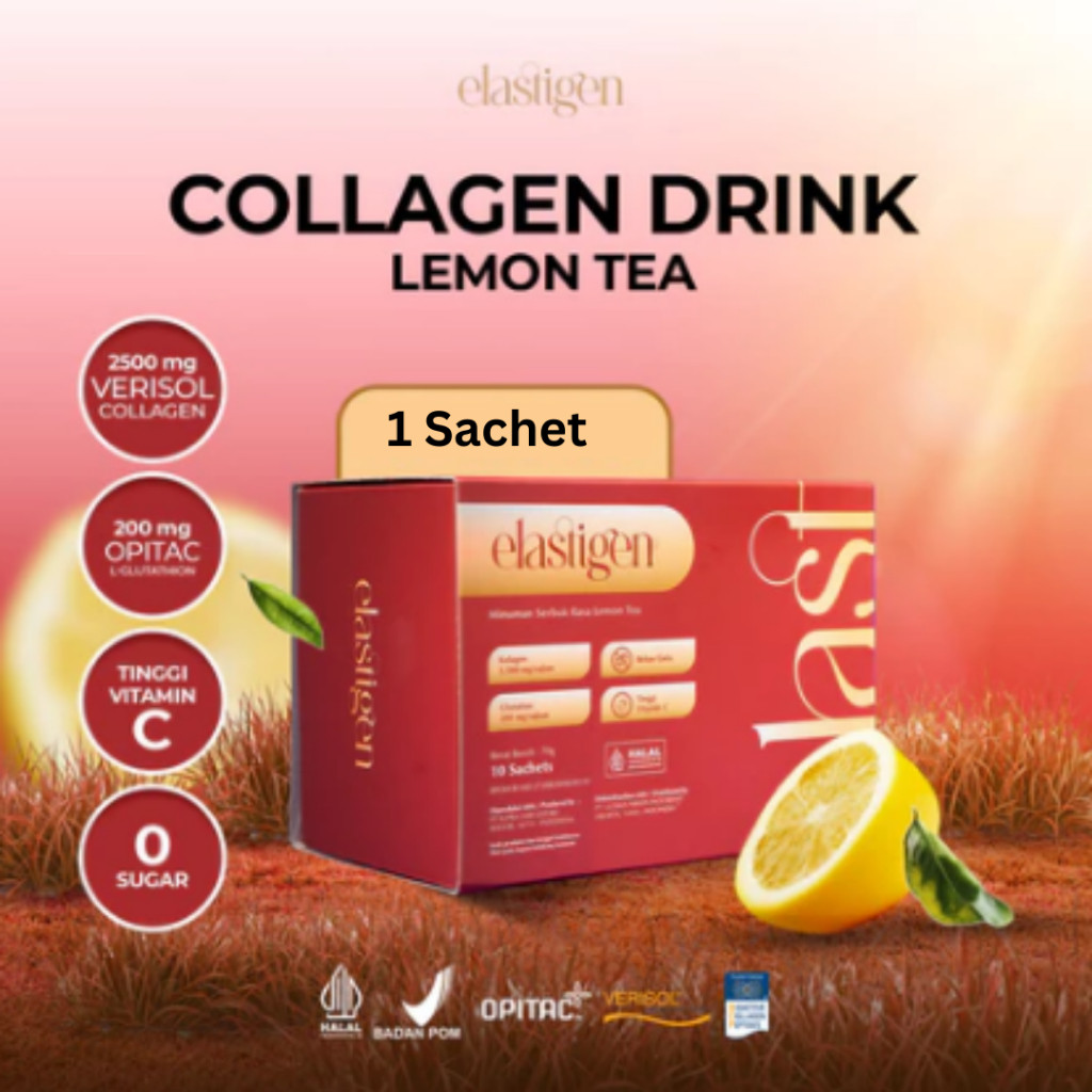 Elastigen - Minuman Kolagen dengan Verisol & Glutathione OPITAC isi 1 Sachet
