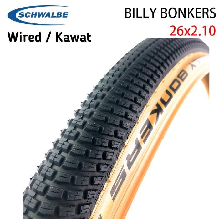 Tire Schwalbe Billy Bonkers 26 x 210 Wired Kawat Tanwall - Ban Luar 26 x 2.10 Schwalbe Billy Bonkers