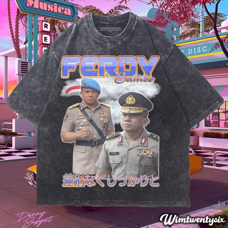 SAXCSHOP Wimtwentysix “Kaos oversize ferdy sambo” kaos oversized washing | vintage tee