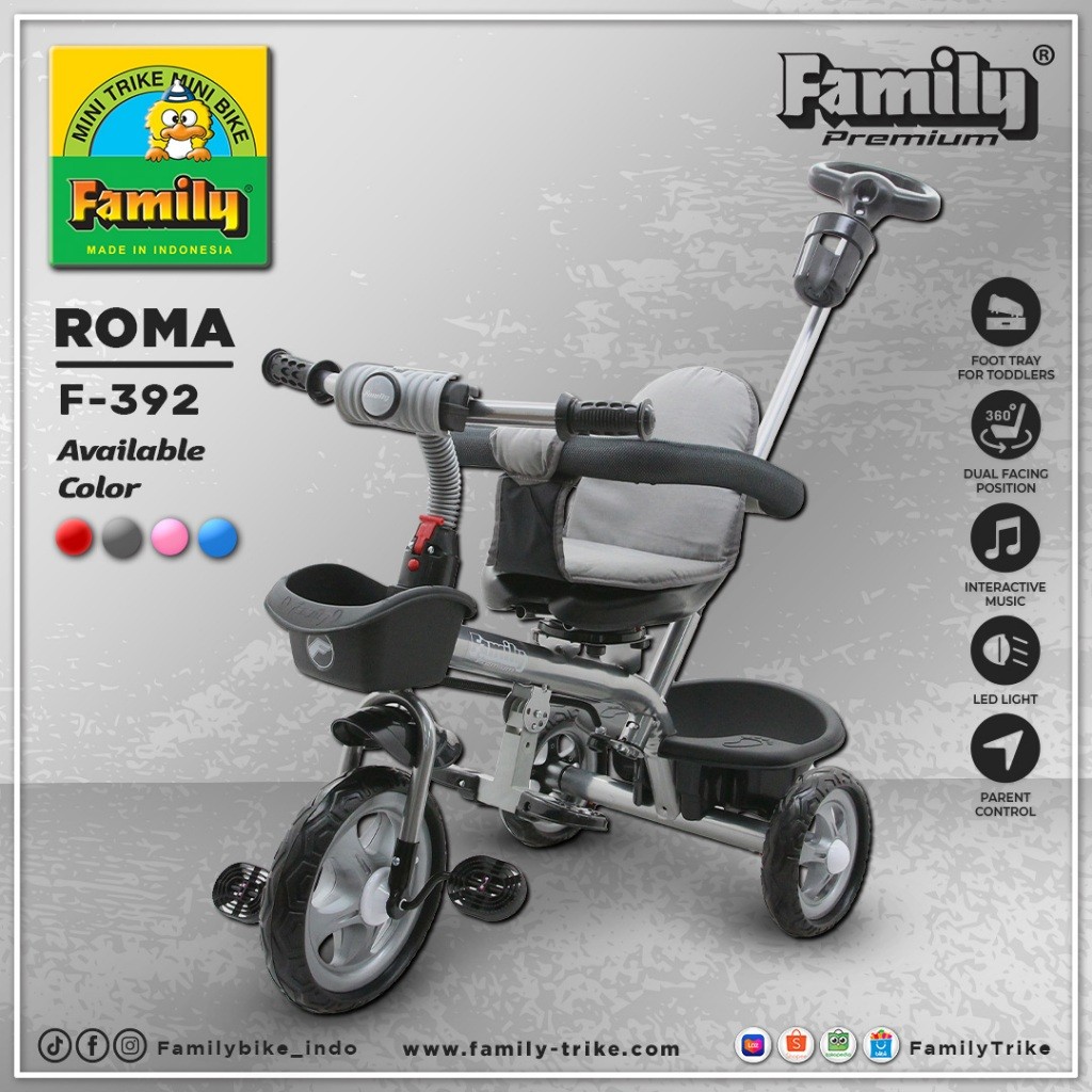 SEPEDA ANAK RODA 3 FAMILY 392 ROMA