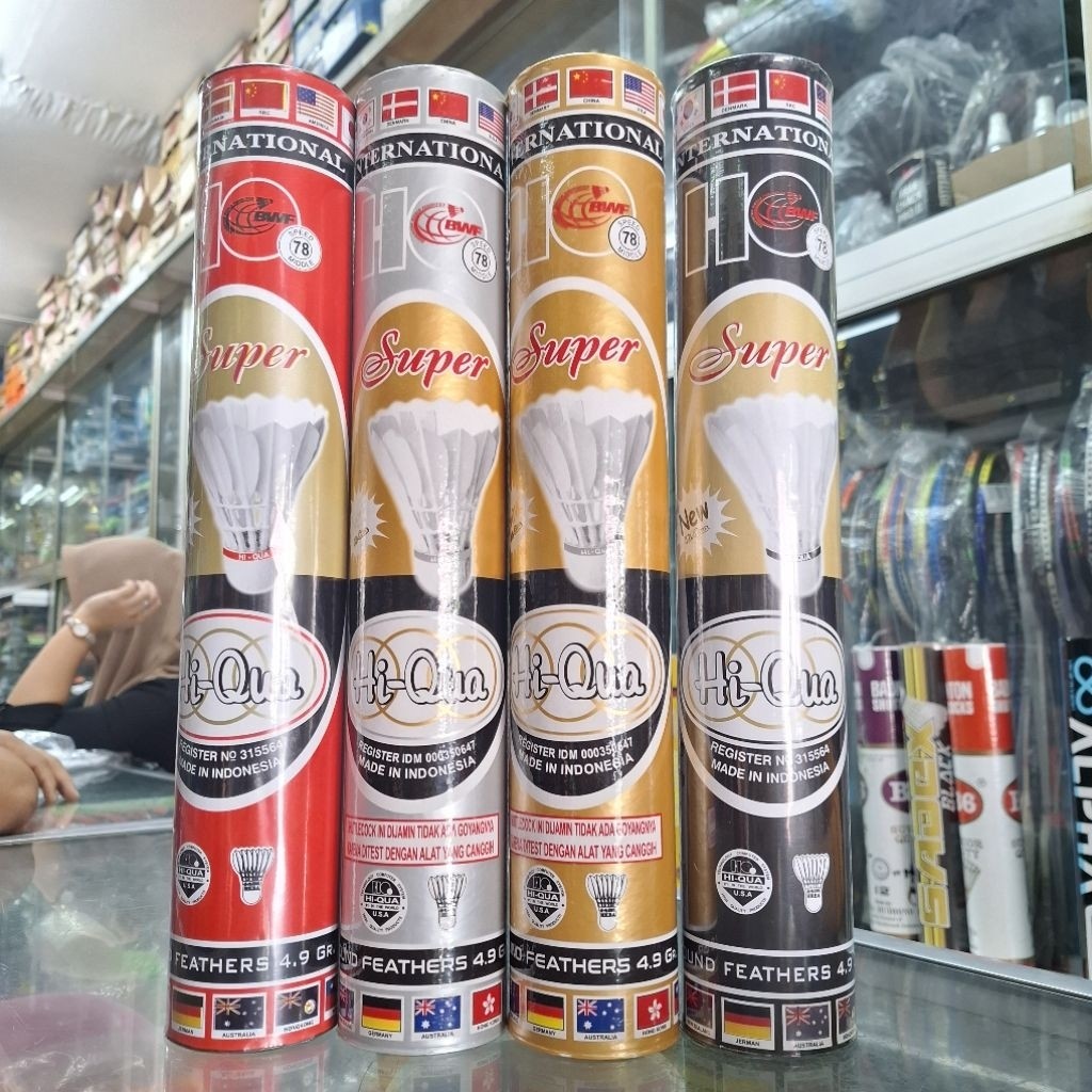 Shuttlecock Bola Badminton HiQua Hitam,Silver,Gold