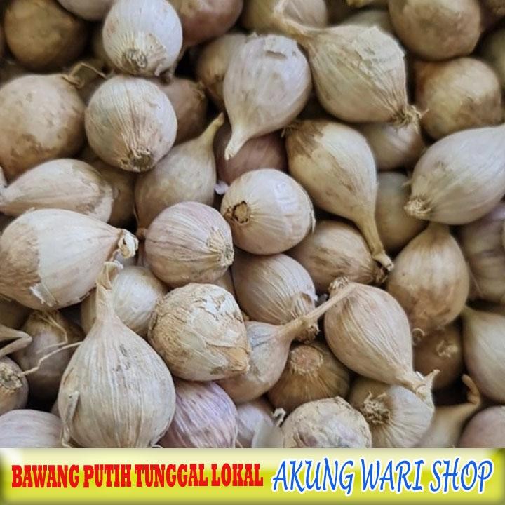 Bawang Putih Tunggal Lokal / Rempah kemasan 1 Kg / Bukan import