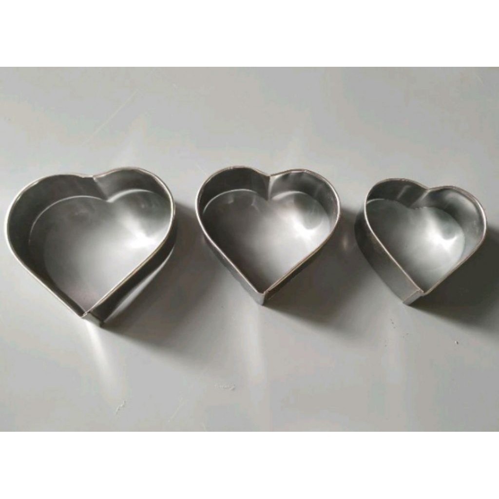 Ring Roti karakter motif hati / love ring cutter / Cetakan kue bentuk hati / loyang kue