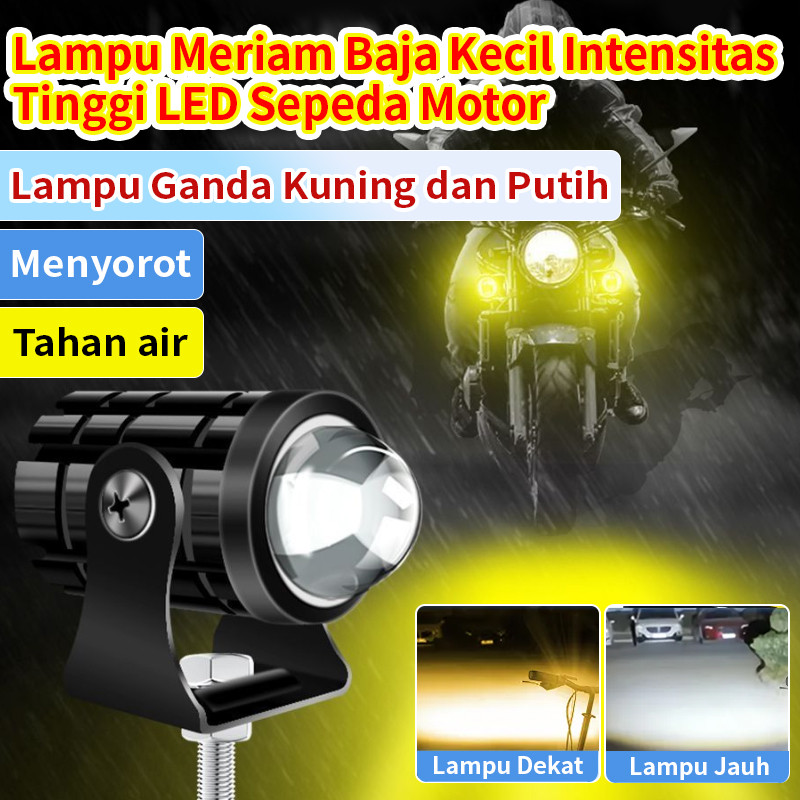 Lampu LED Motor Kuat, Lampu Sorot Meriam Baja Kecil | Lampu Sorot Modifikasi Motor LED Mobil Listrik