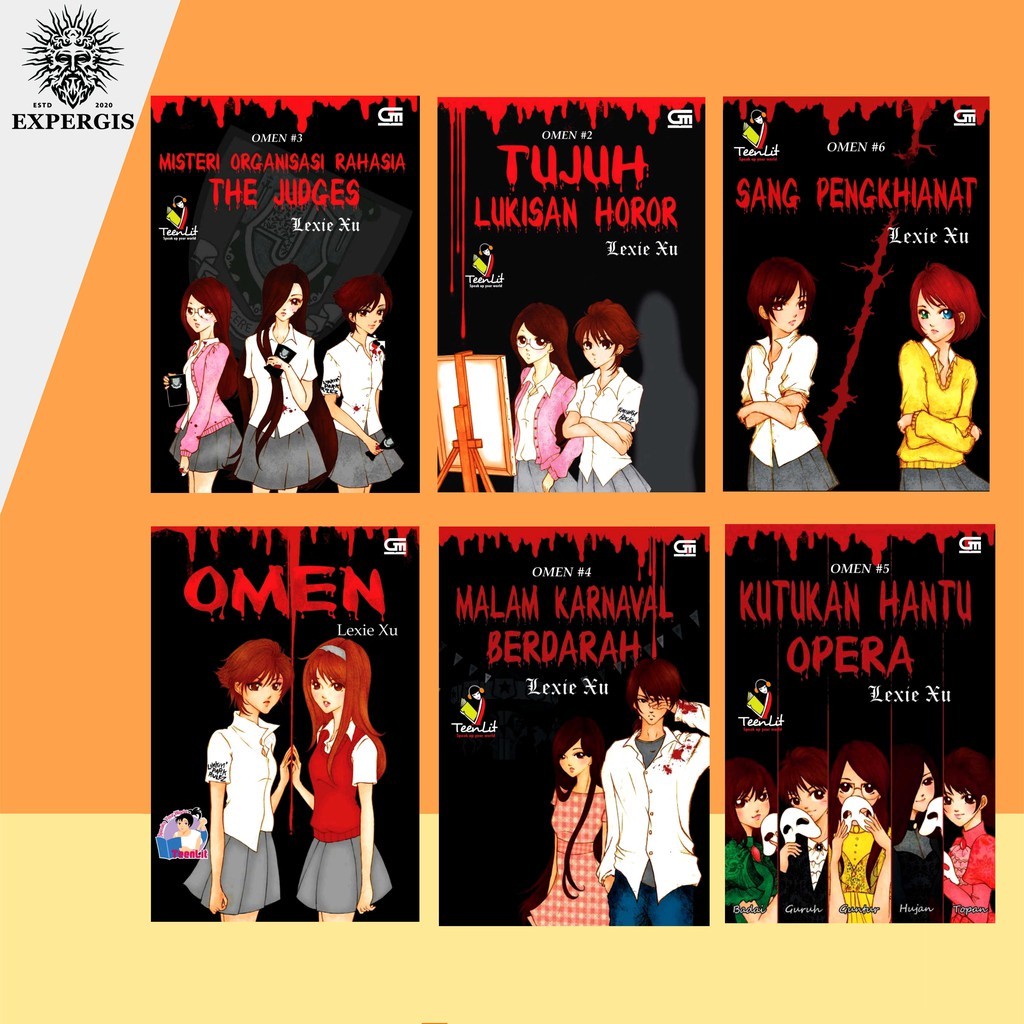 Novel (Indo) Buku Novel Horror Misteri Teenlit OMEN SERIES / Seri Lexie Xu 1 2 3 4 5 6 7 Lengkap