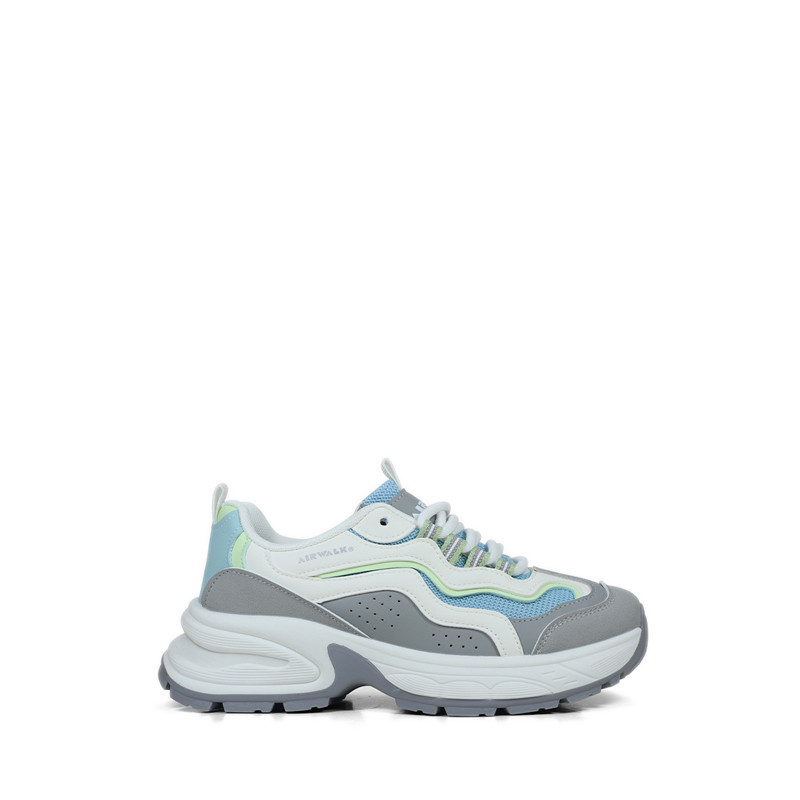 Airwalk Estelle Women's Lifestyle Shoes - Grey/Lime/Lt Blue xp