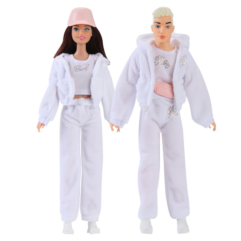 Fashion Couple Lover Clothes Sports Wear Kids Toys Miniature Doll Accessories Dress Things For Ken D