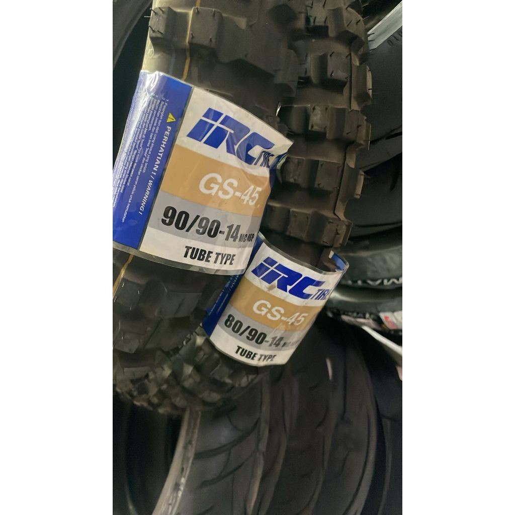 Paket / Satuan Ban Trail / Enduro Ring 14 IRC GS-45 80/90 90/90 Motocross Trail Enduro Matic Tubetyp