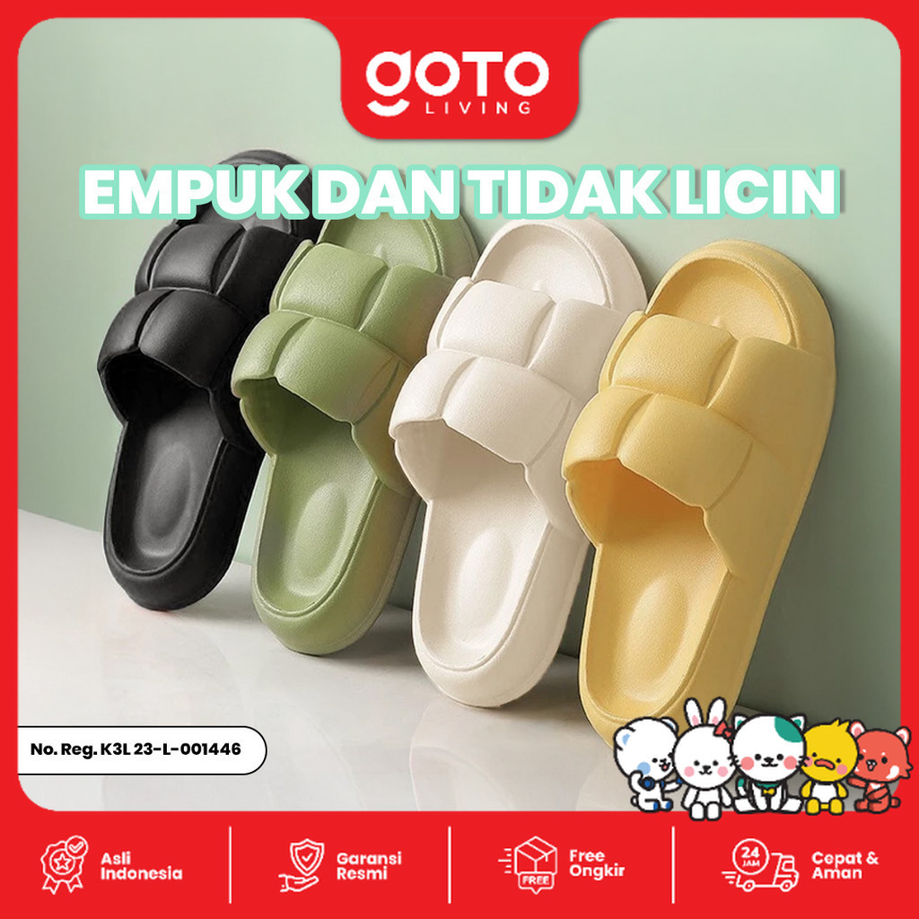 Goto Hanako Sandal Rumah Jelly Wanita Sendal Karet Empuk Anti Slip