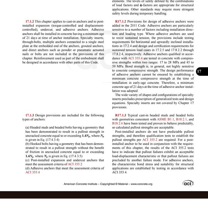 Buku ACI 318-14 chapter 17 anchoring to concrete S