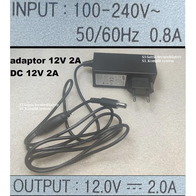 ADAPTOR 12V 2A  12vdc 12.0v 2.0A adapter power supply dc12v electronic Parts Komponen Elektronik aks
