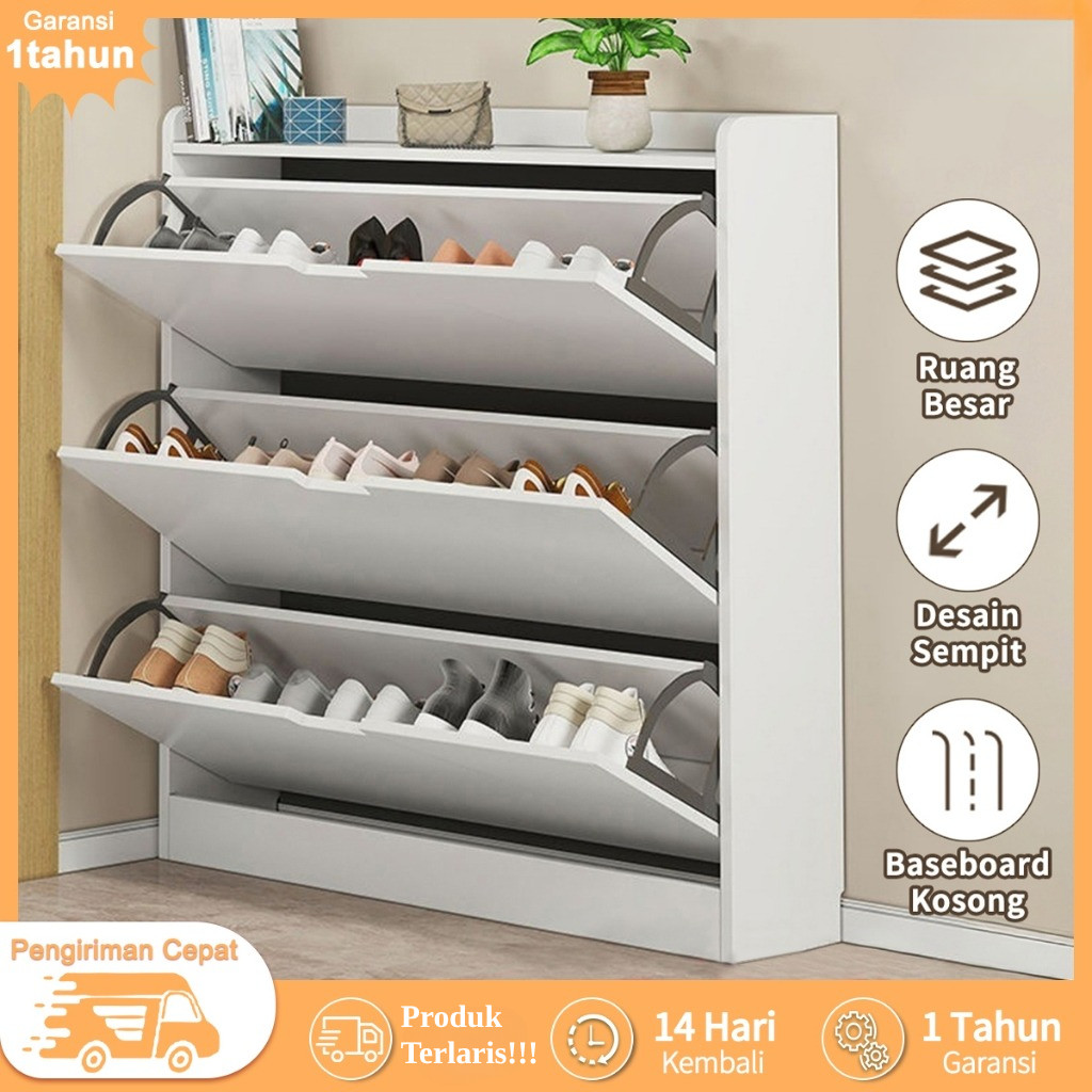 Lemari Sepatu 3 Lapisan Kayu Minimalis/Lemari Sepatu/Lemari Rak Serbaguna/Rak Lemari Sepatu Minimali