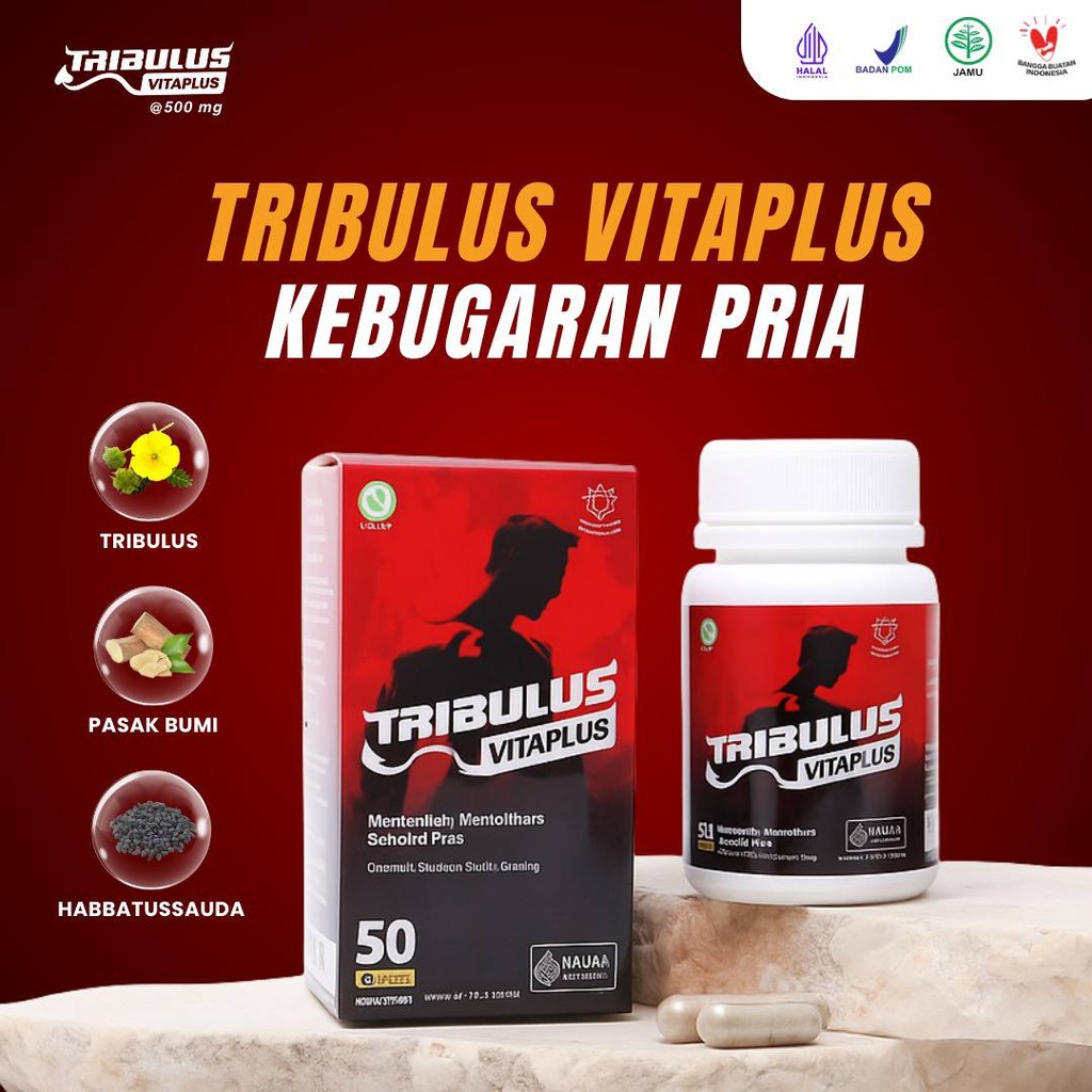TRIBULUS VITAPLUS SUPLEMEN PENAMBAH STAMINA HERBAL Obat Suplemen Kuat Tahan Lama
