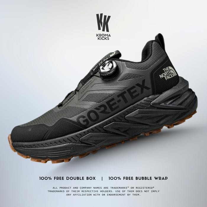 The North Face BOA Ultra Fast Trail Run Shoes Sneaker Black Gum 9993 (Size 40-45)