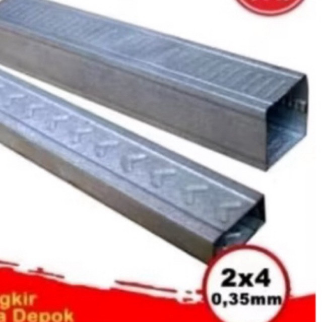Besi Hollow Galvanis 2x4 0.35mm Tebal 4m