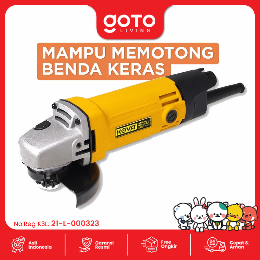 Kova MT954 Angle Grinder Listrik Mesin Gerinda Tangan Polish Potong