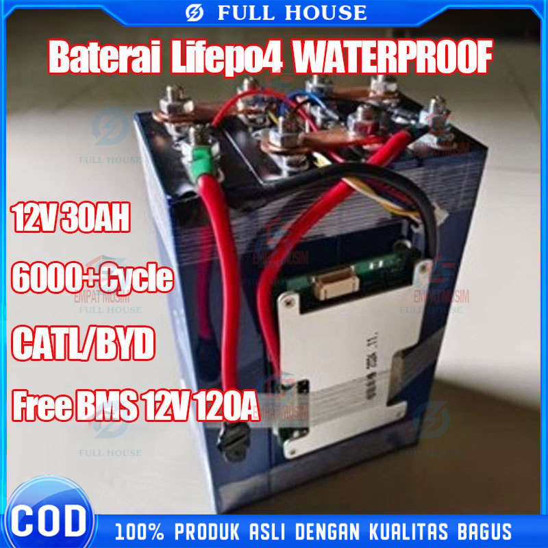 6000+Cycle Full House  UPS WATERPROOF BMS Battery LiFePO4 3.7V 25AH 30ah High Drain 3C/5C/6C Baru NE