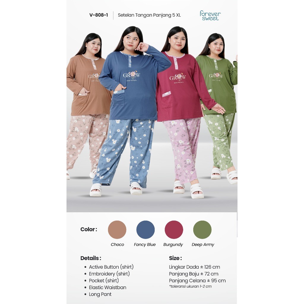 baby doll/ setelan Jumbo Panjang panjang  ( 5xl ) Forever