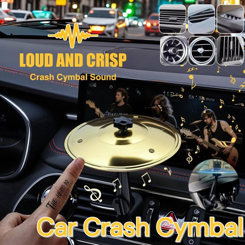 Simbal Perkusi Drum Ventilasi Udara Mobil | Mainan | Dekorasi Simbal Perkusi Mobil Ventilasi Udara