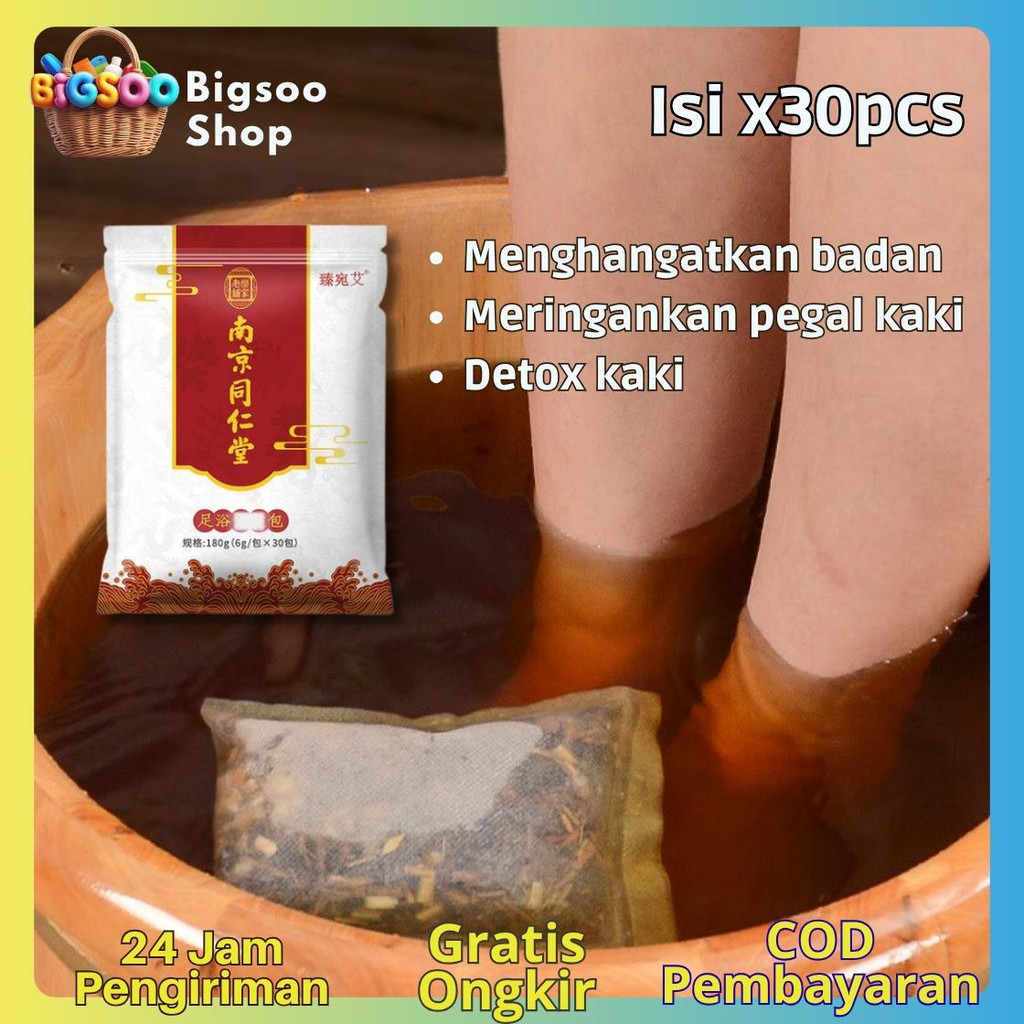 Bigsoo SPA RENDAMAN KAKI Herbal Menghangatkan kaki Isi 30 Rempah Rendam Rendaman Kaki Foot SPA Alami