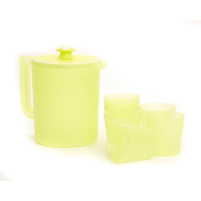 Teko Yeppo Set of 5 Glass Hijau Lemon / Teko Plastik