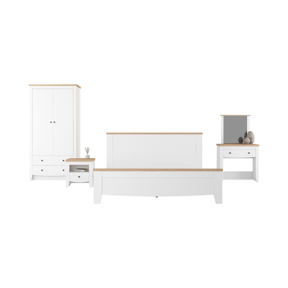 Informa 160X200 cm Kasablanka Set Kamar Tidur - Putih Set Bedroom Furniture Kamar Tidur Set Tempat T