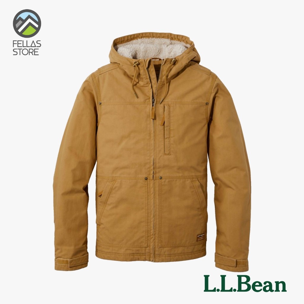 LL Bean - Men's Insulated Utility Hoodie Jacket Marsh Brown