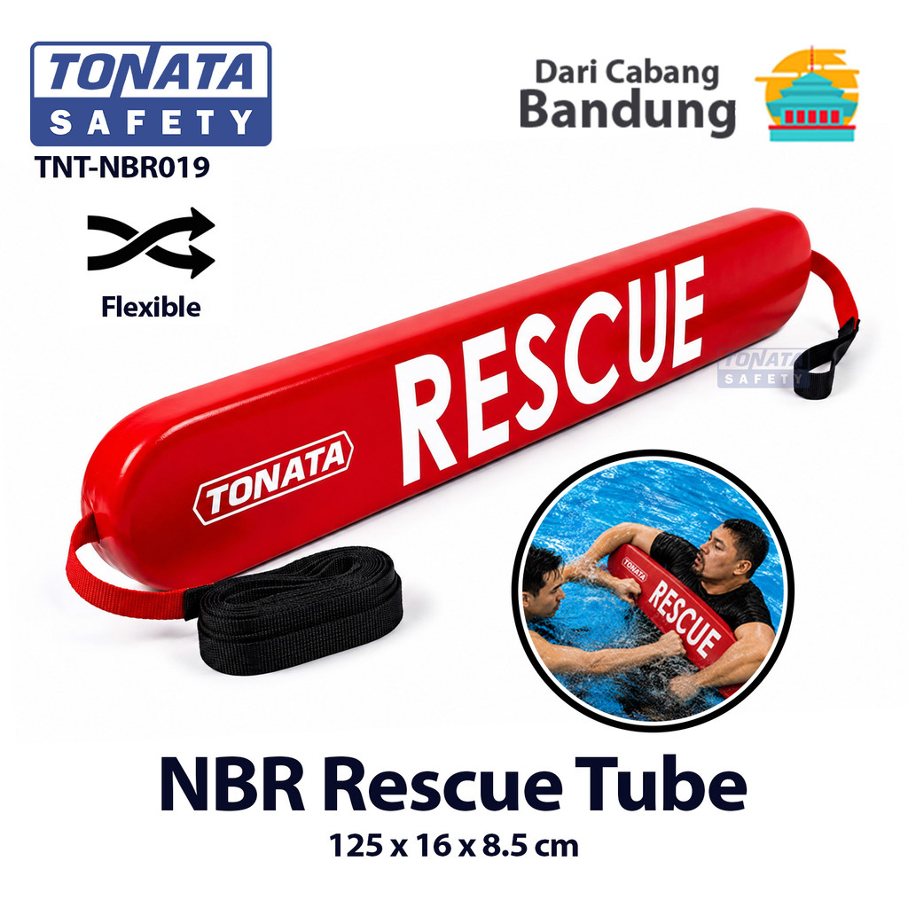 NBR Rescue Tube Tonata 125 x 16 x 8.5 cm / Pelampung Penyelamat Lifeguard / Flexible Floating Stick 