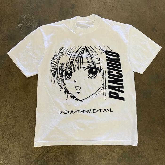 Kaos Vintage ’undefined state mode ‘ Japan Anime Gothic Misa Amane White T-shirt Combed Premium Pria