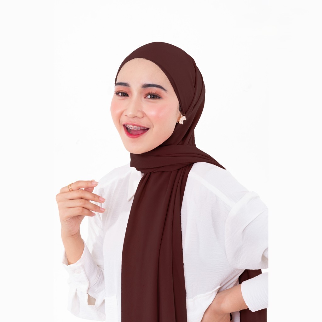 Hijab Pashmina Ceruty Babydoll Lembut Premium Mudah Styling Pashmina Ceruty Babydoll Premium Anti Te