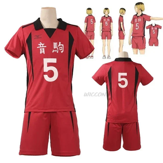Kostum Cosplay Anime Nekoma School Kenma Kozume Kuroo Tetsuro Haikyuu Jersey Tim Bola Voli Seragam O