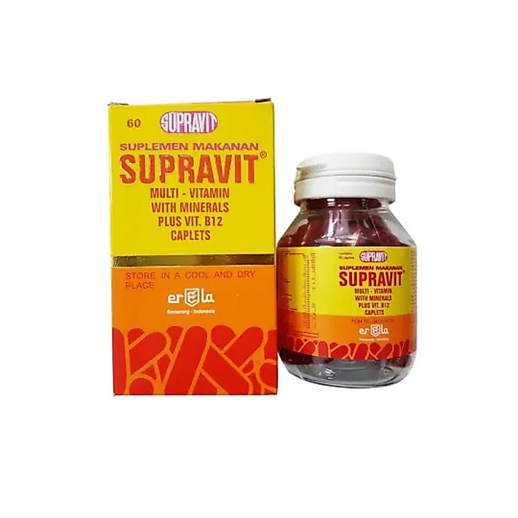 Supravit Multivitamin 60 Kaplet | Vitamin Ayam Burung